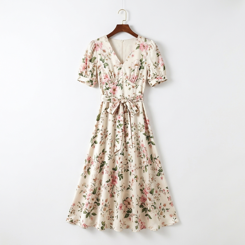 Midi Dress Floral Zara